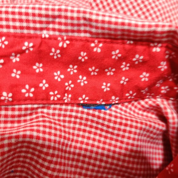 Karen Scott 2X Womens Shirt Plus Size Red Gingham Christmas Embroidered Vintage - Picture 6 of 12